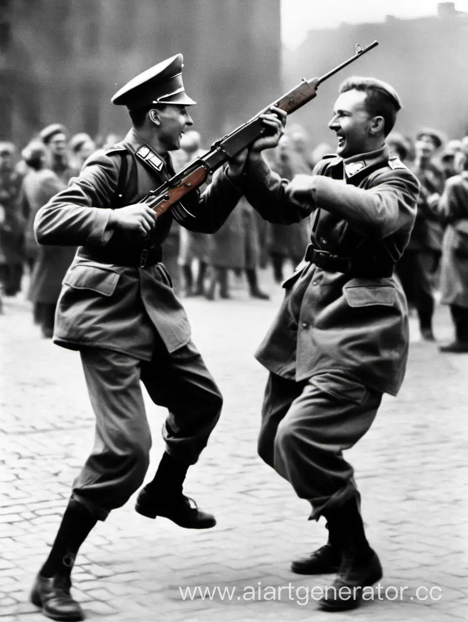 WWII-Soldiers-Dancing-Kazachok-in-Warsaw