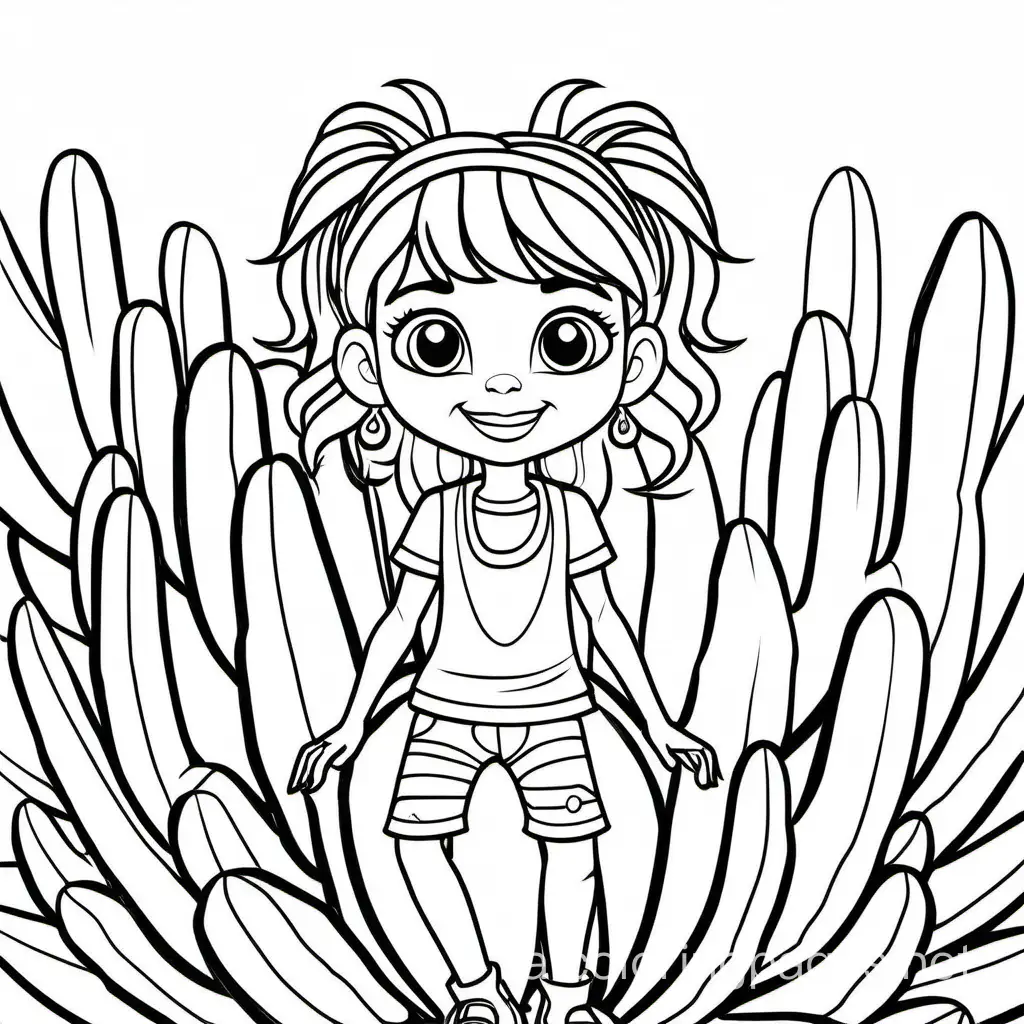 Mia-and-Me-Coloring-Page-Friends-on-a-Cactus-Adventure