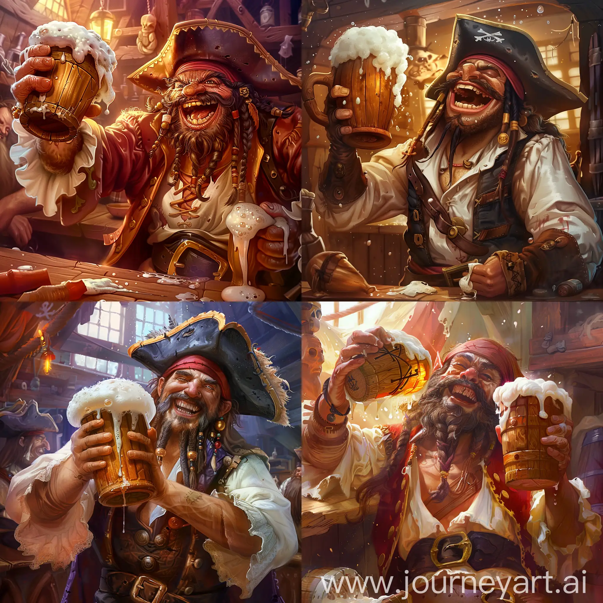 Cheerful-Pirate-Enjoying-Foamy-Beer-in-Fantasy-Tavern