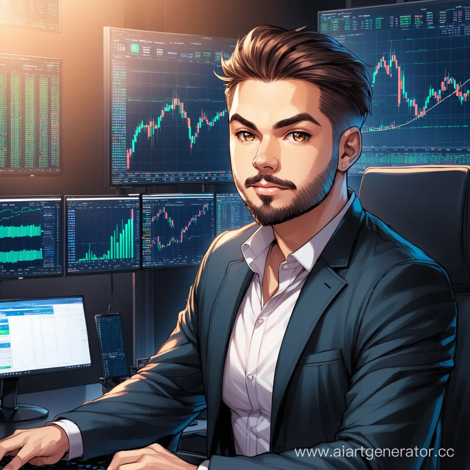 Cryptocurrency-Trader-Analyzing-Market-Trends