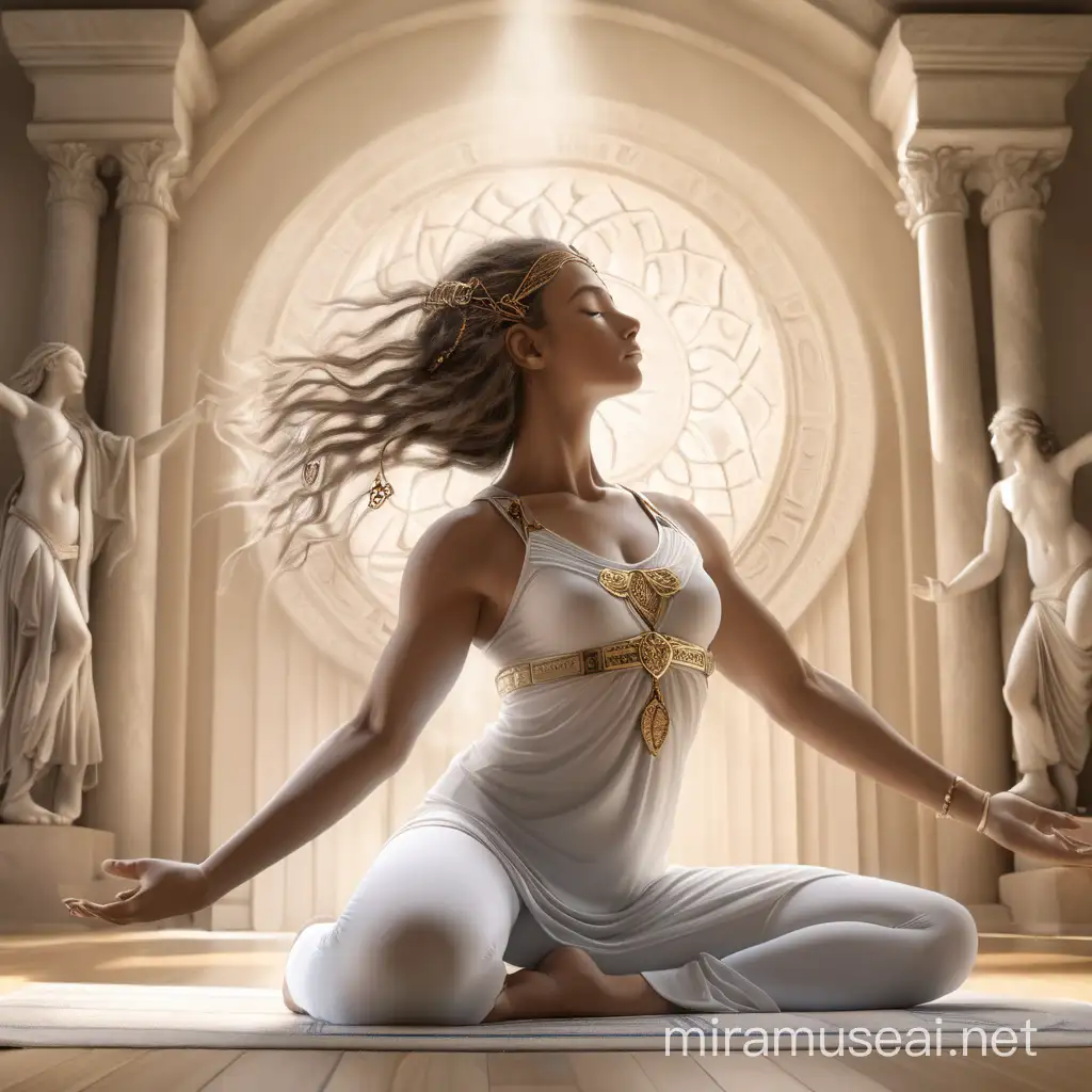 Divine Pilates Graceful Poses Led by Goddess Efthalia