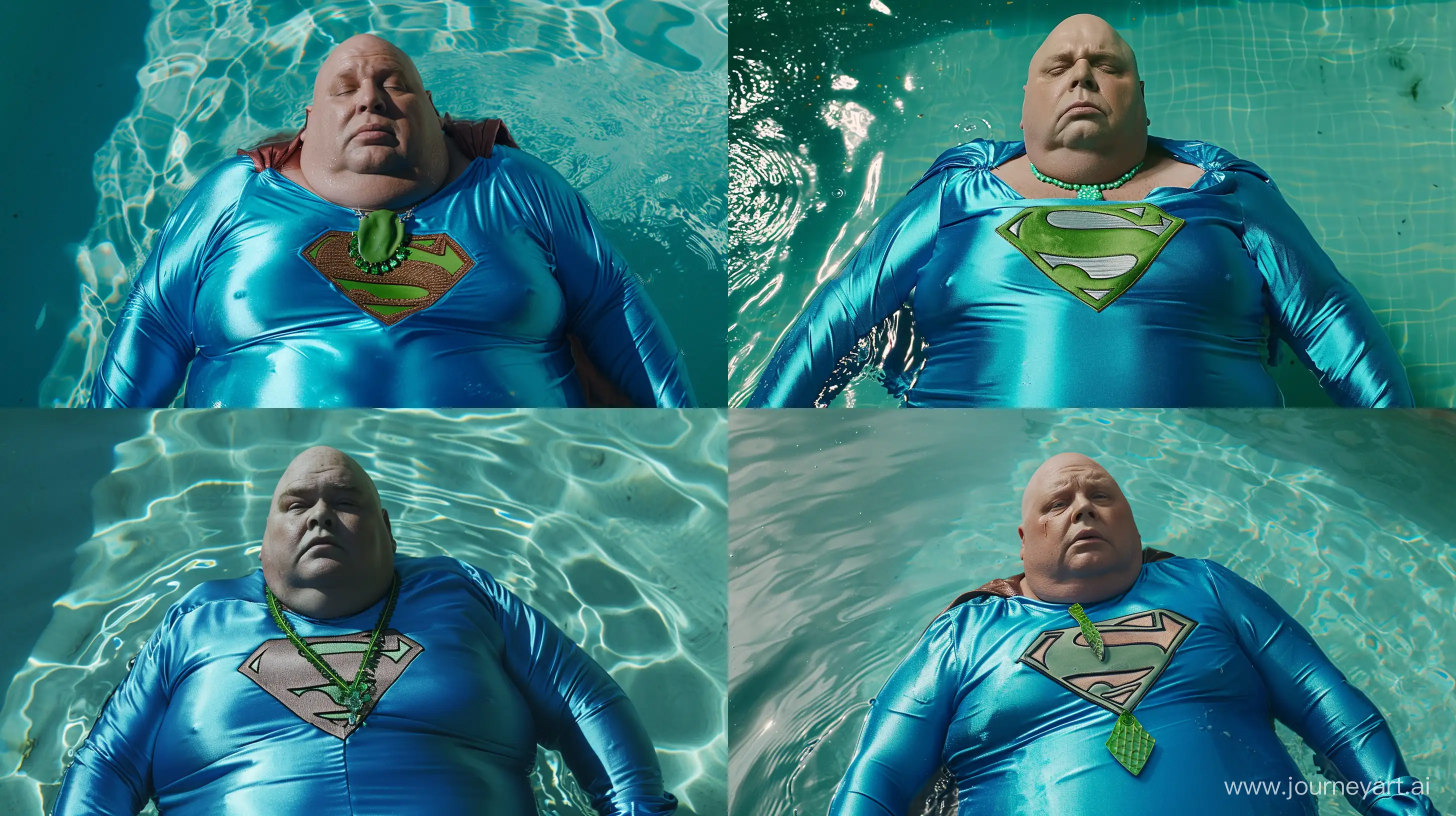 Elderly-Superman-Rests-in-Serene-Pool