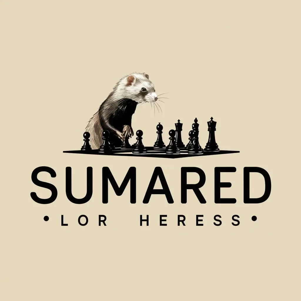 logo, a ferret playing chess, with the text "SumaRed", typography, be used in Retail industry