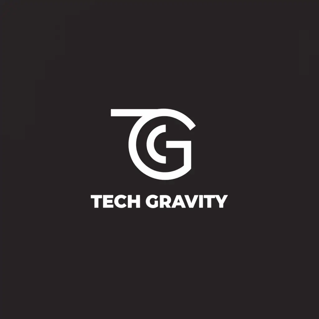 a logo design,with the text "Tech Gravity", main symbol:TG,Moderate,be used in Technology industry,clear background