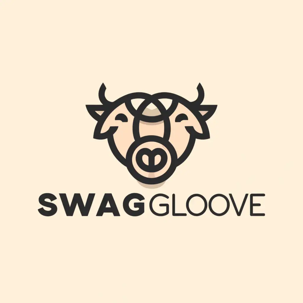 a logo design,with the text "SwaggLove", main symbol:pig and goat,Moderate,be used in Retail industry,clear background