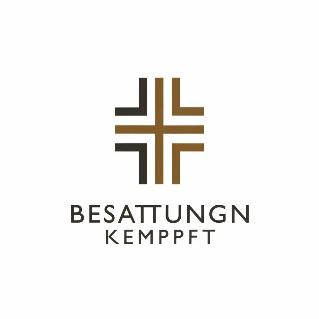a logo design,with the text "Bestattungen Kempf", main symbol:Bestattungen Kempf combined in a cross,Moderate,be used in Religious industry,clear background