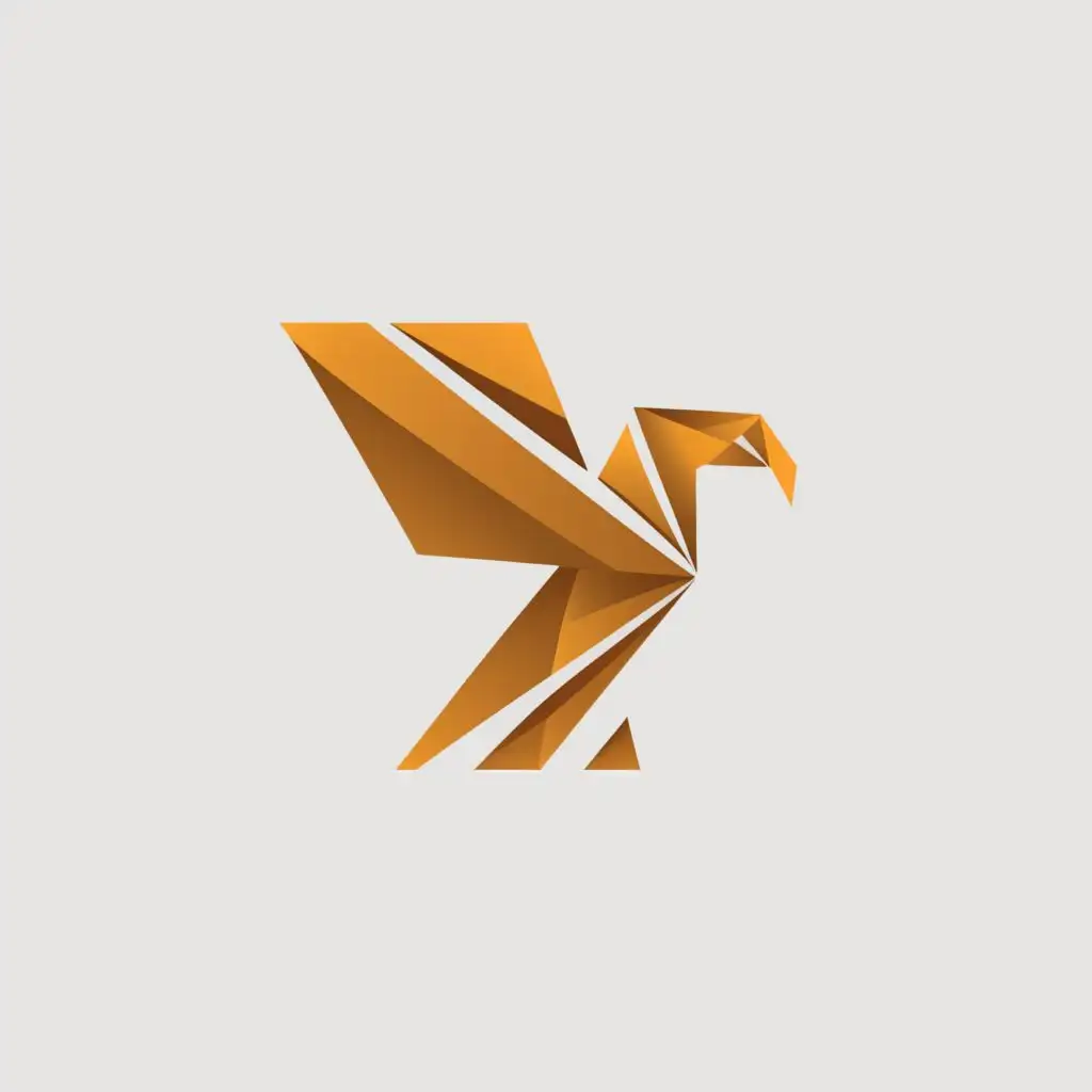 a logo design,with the text "Pathfinder Management Group", main symbol: origami eagle, sideways, symbolizing guidance, direction, and exploration. The design would feature a a clean look & feel while ensuring that the overall composition evokes a sense of confidence and reliability.,complex,clear backgroundl,Minimalistic,clear background