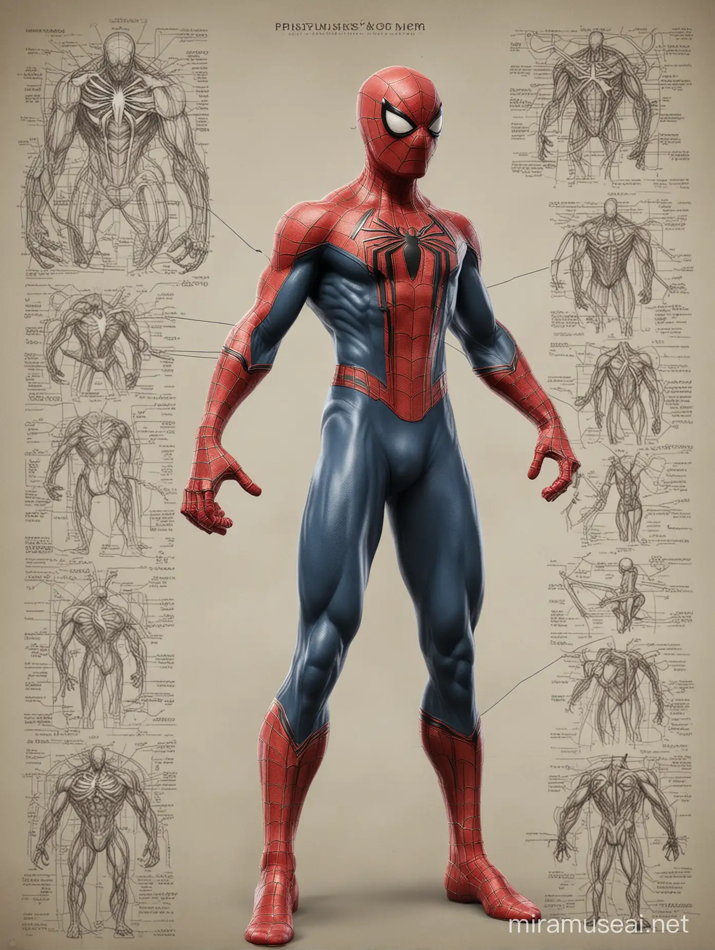 Spiderman anatomi super detail dan penjelasan