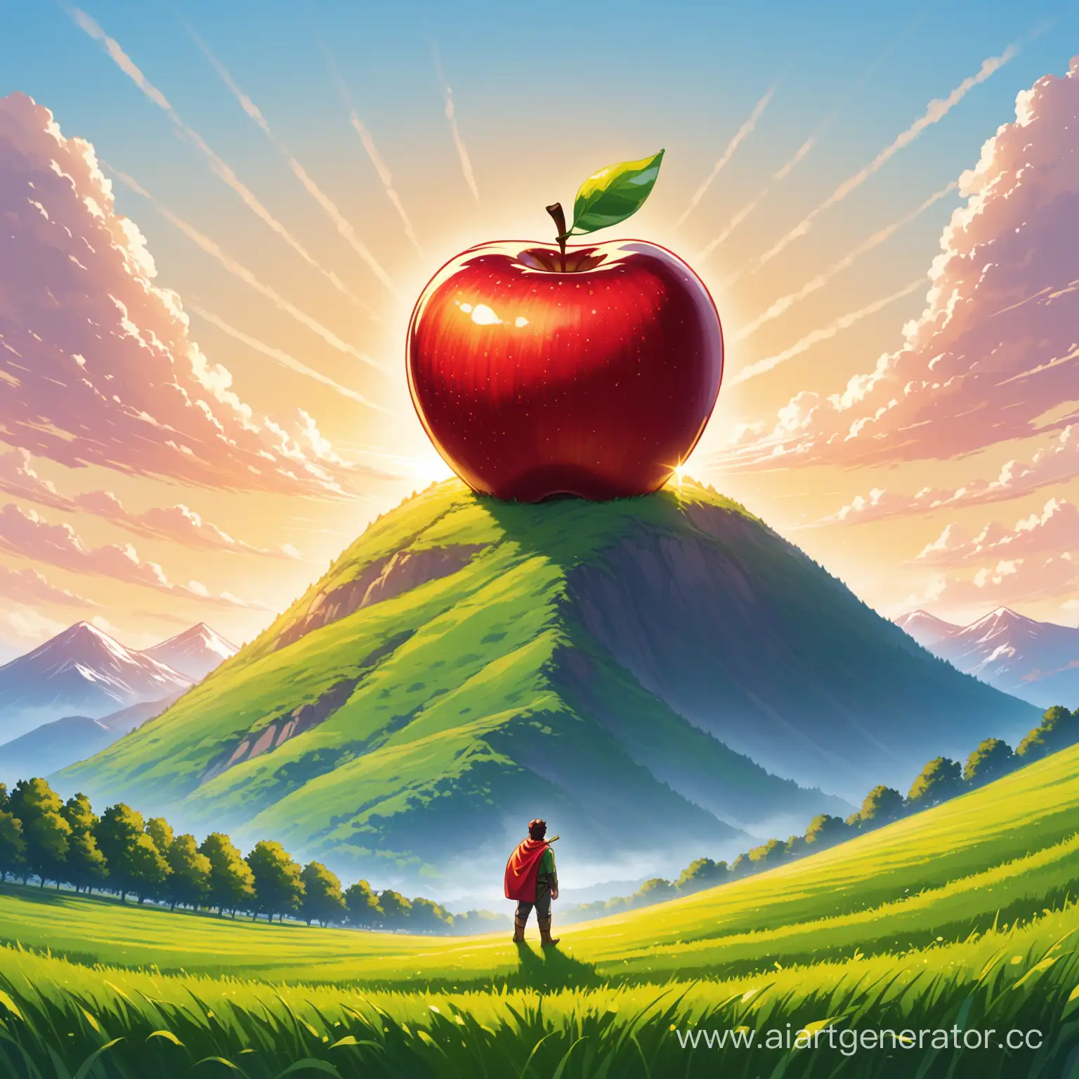 Apple-Hero-Conquering-a-Mountain-in-the-Field