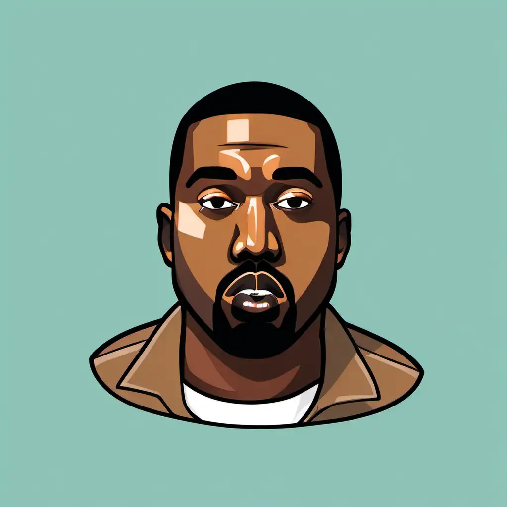 kanye west head only icon cartoon