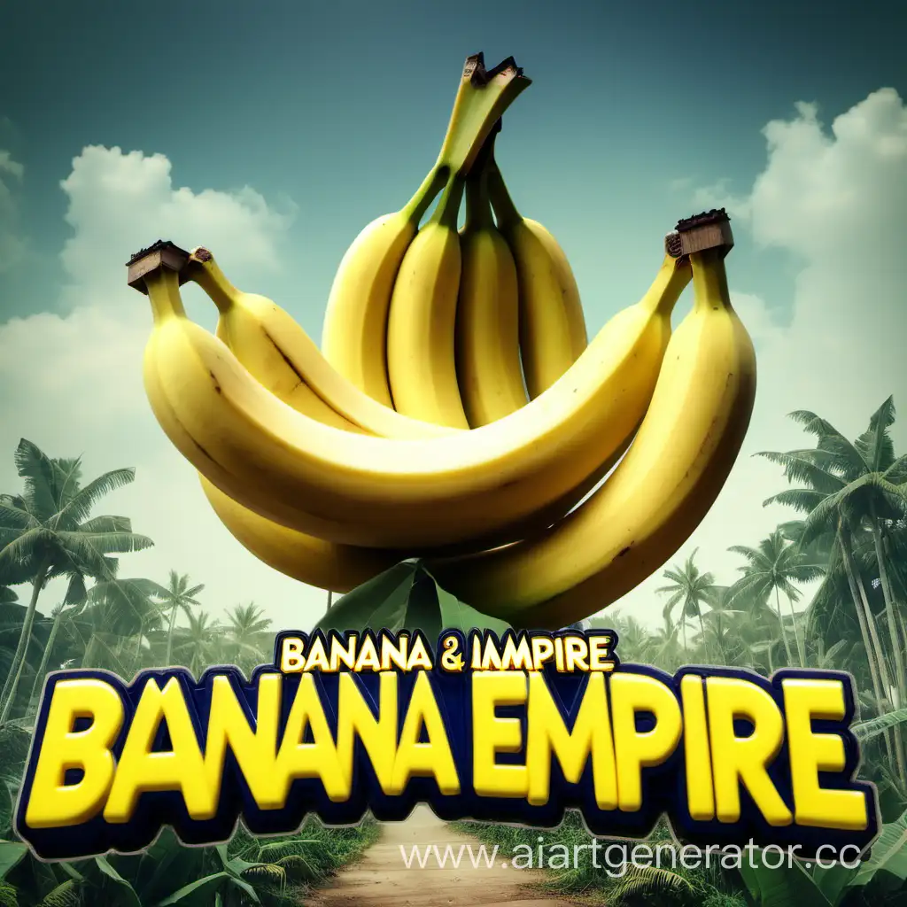 Vibrant-Banana-Empire-Art-A-Playful-Fusion-of-Nature-and-Royalty