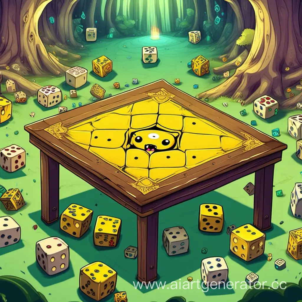 Vibrant-CartoonStyle-DicePlaying-Adventure-Time-Table