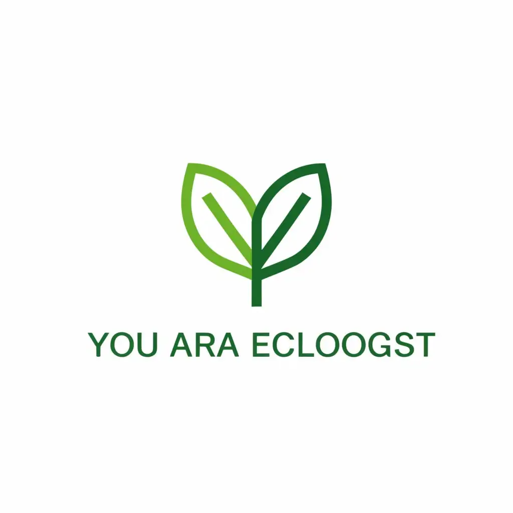 a logo design,with the text "You are an ecologist", main symbol:leaf,Moderate,clear background