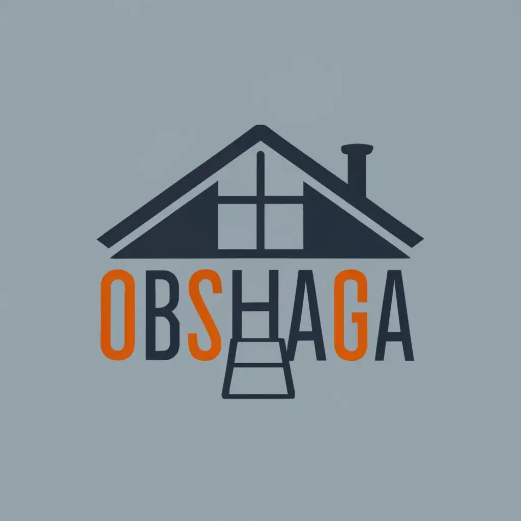 logo, Dormitory, with the text "Obshaga, typography, be used in Internet industry"