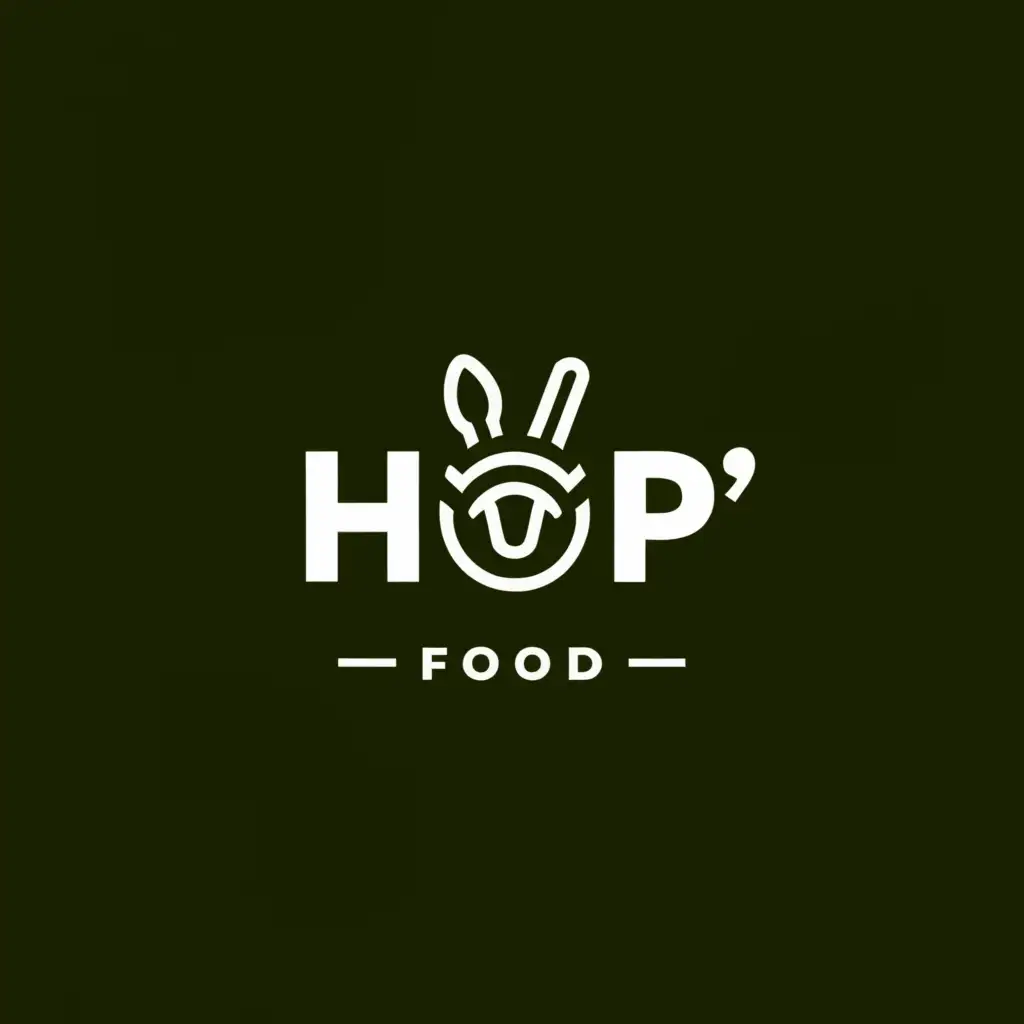 a logo design,with the text 'Hop'Food', main symbol:Restaurant,Moderate,be used in Restaurant industry,clear background