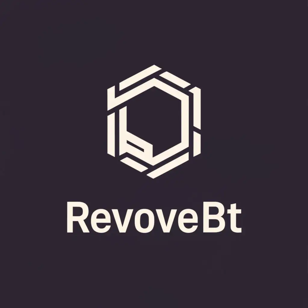 a logo design,with the text "Revolve Bit", main symbol:Bit, squares, revolving,Moderate,clear background