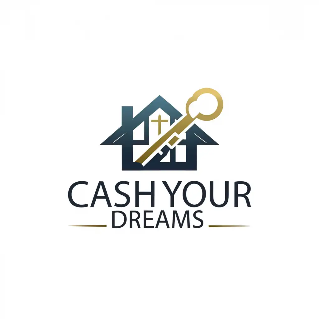 a logo design,with the text "cash your dreams.", main symbol:real estate,Moderate,be used in Real Estate industry,clear background