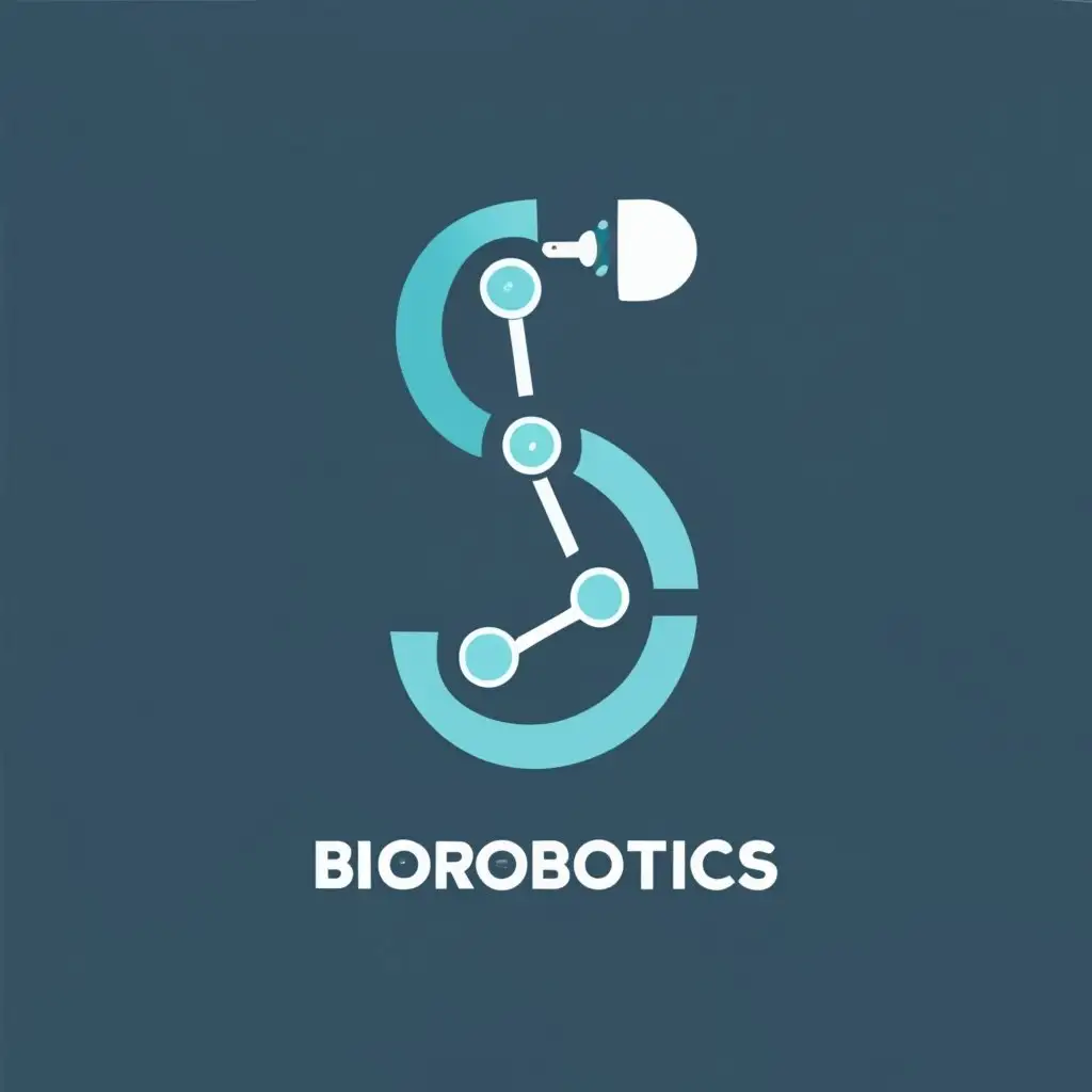 logo, A robotic Arm, with the text "BioRobotics", typography, be used in Education industry