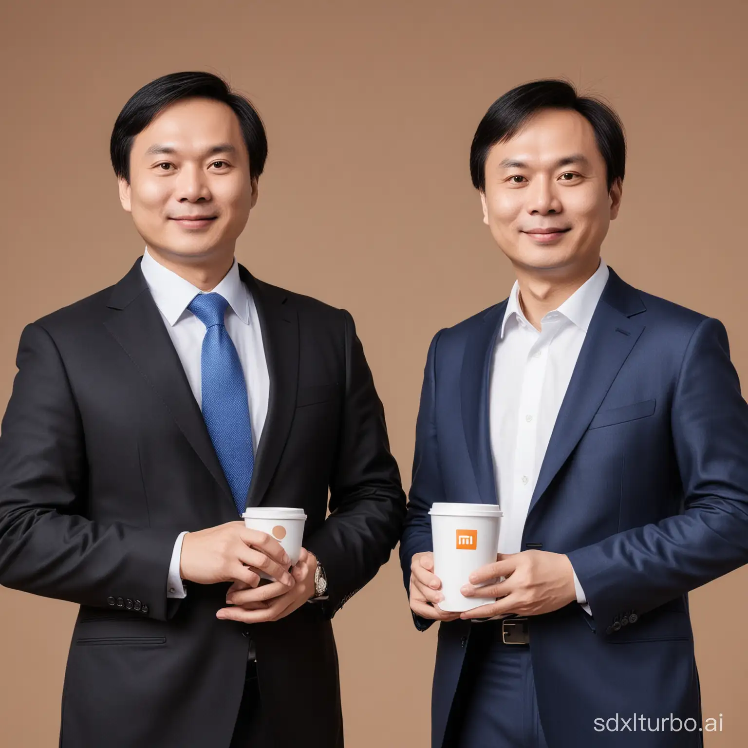 A photo of Lei Jun and Jing Kong, from Xiaomi Corporation.