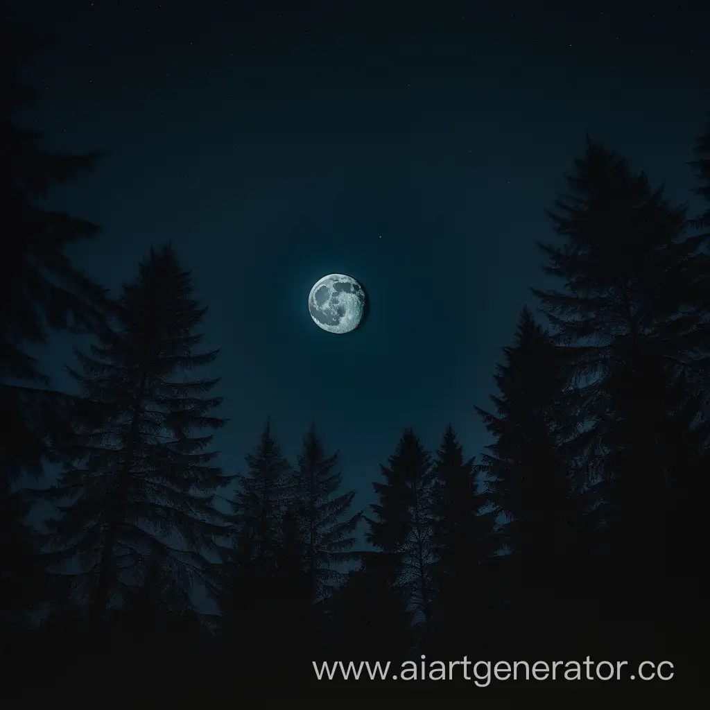 луна на тёмном фоне вокруг лес и пассивная агрессия