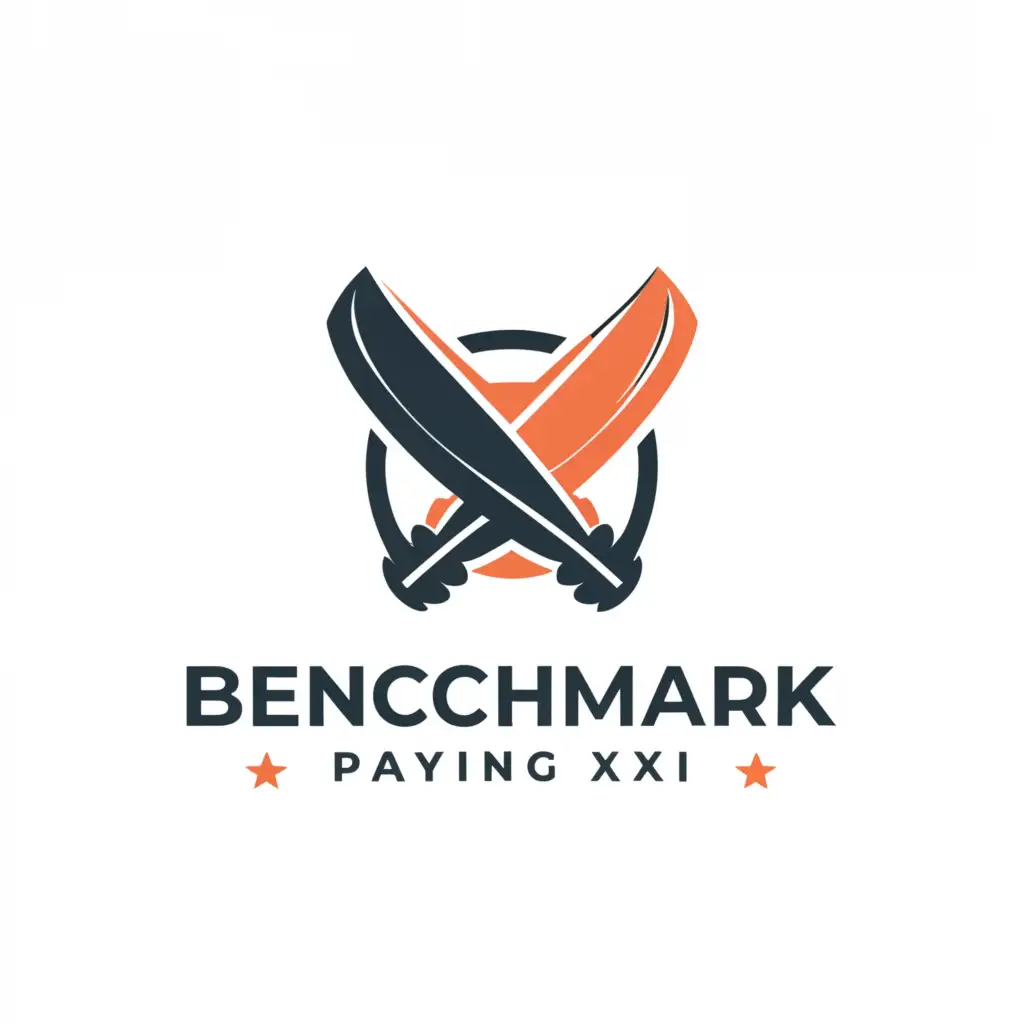 a logo design,with the text "Benchmark Playing XI", main symbol:Cricket bat,Moderate,be used in Sports Fitness industry,clear background