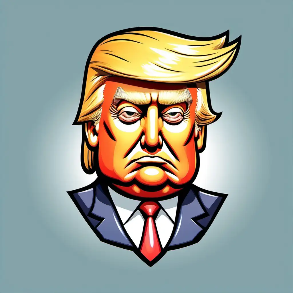 donald trump head only icon cartoon