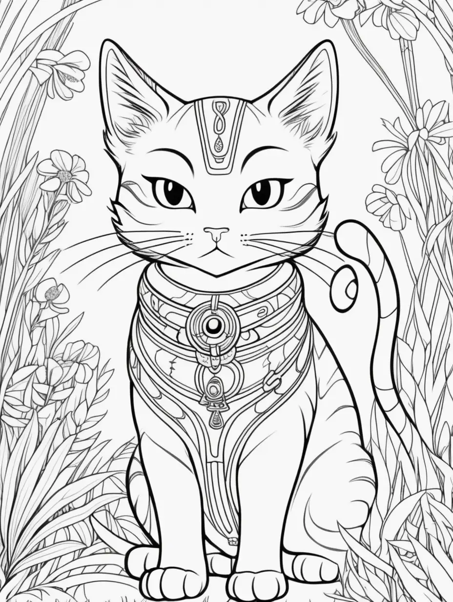 coloring page saimon cat
