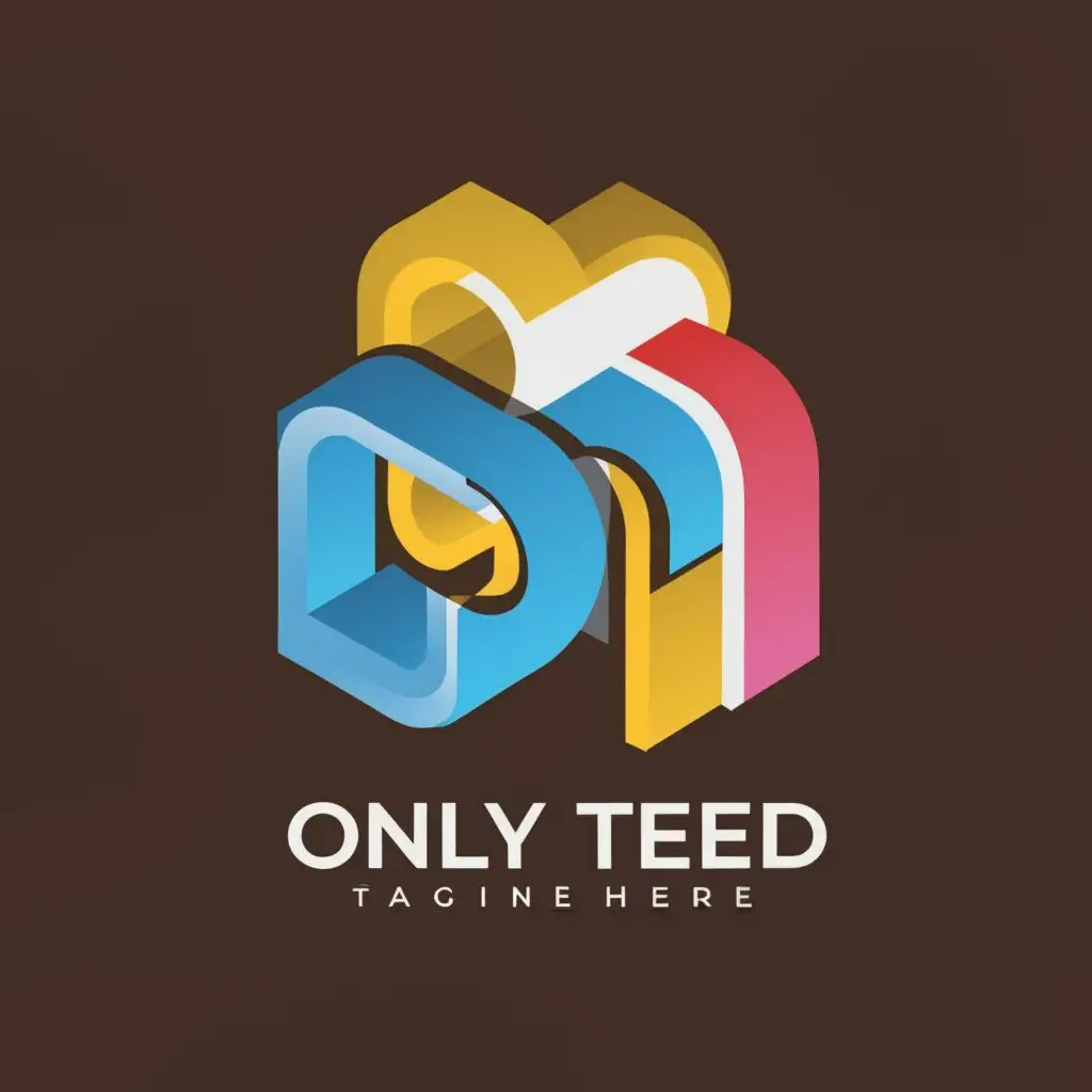 a logo design,with the text "ONLY TED", main symbol:3 d,Moderate,clear background