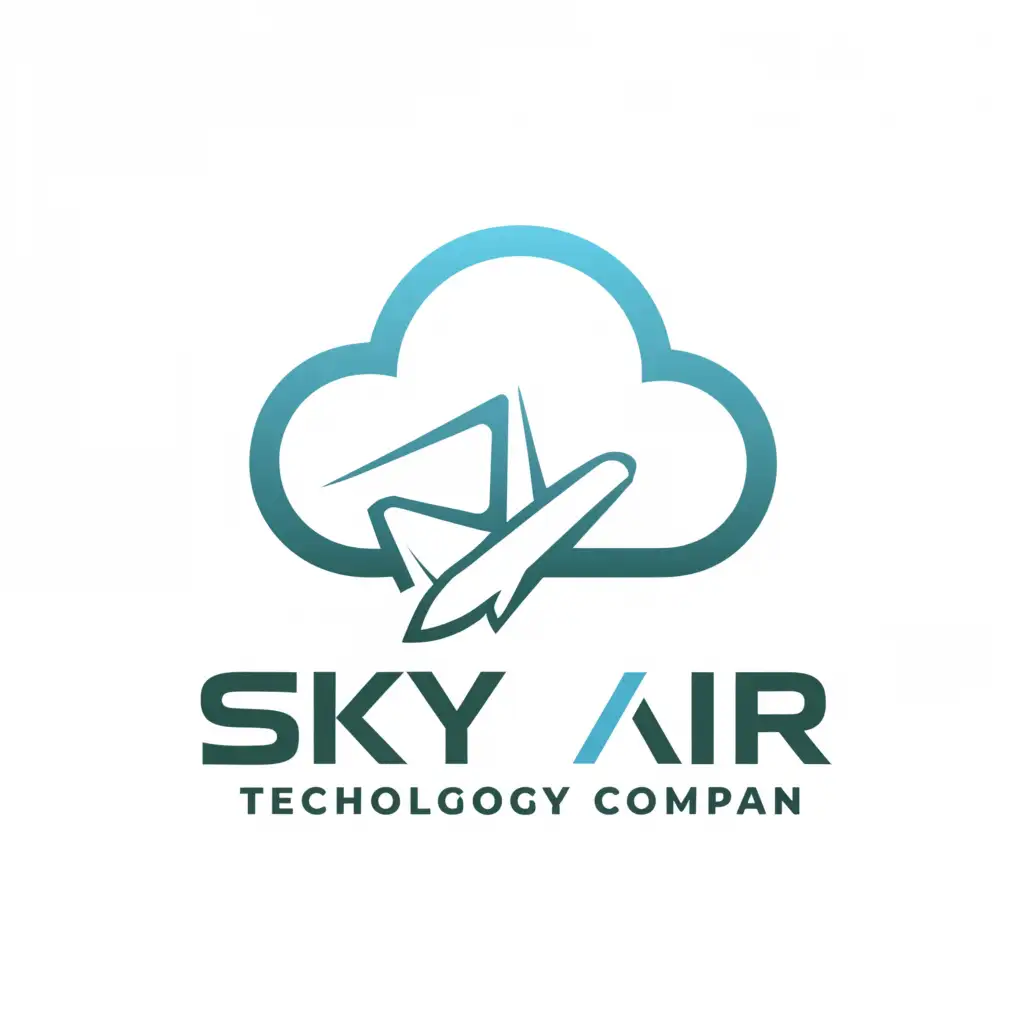 a logo design,with the text "Sky Air", main symbol:Abstractness,Moderate,be used in Technology industry,clear background