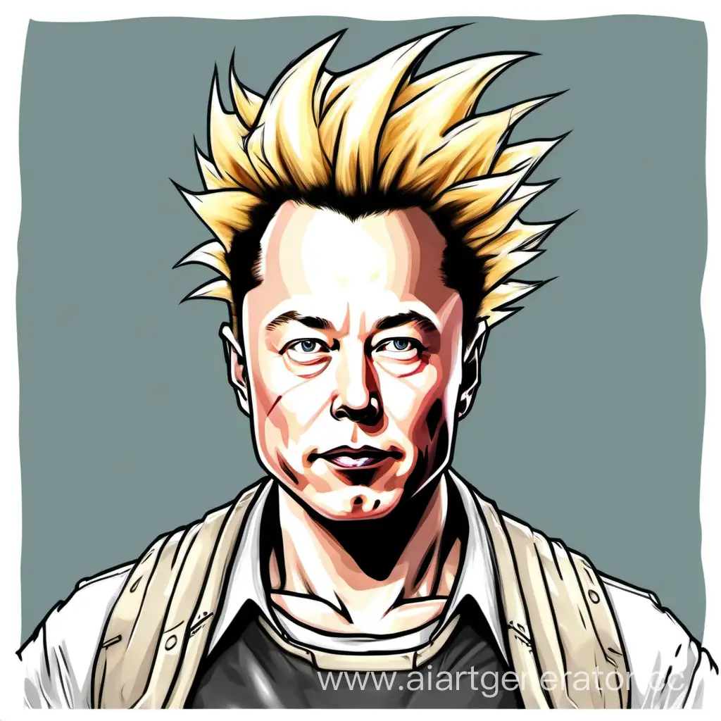 Elon-Musk-Sporting-Super-Saiyan-Hair-in-Futuristic-Portrait