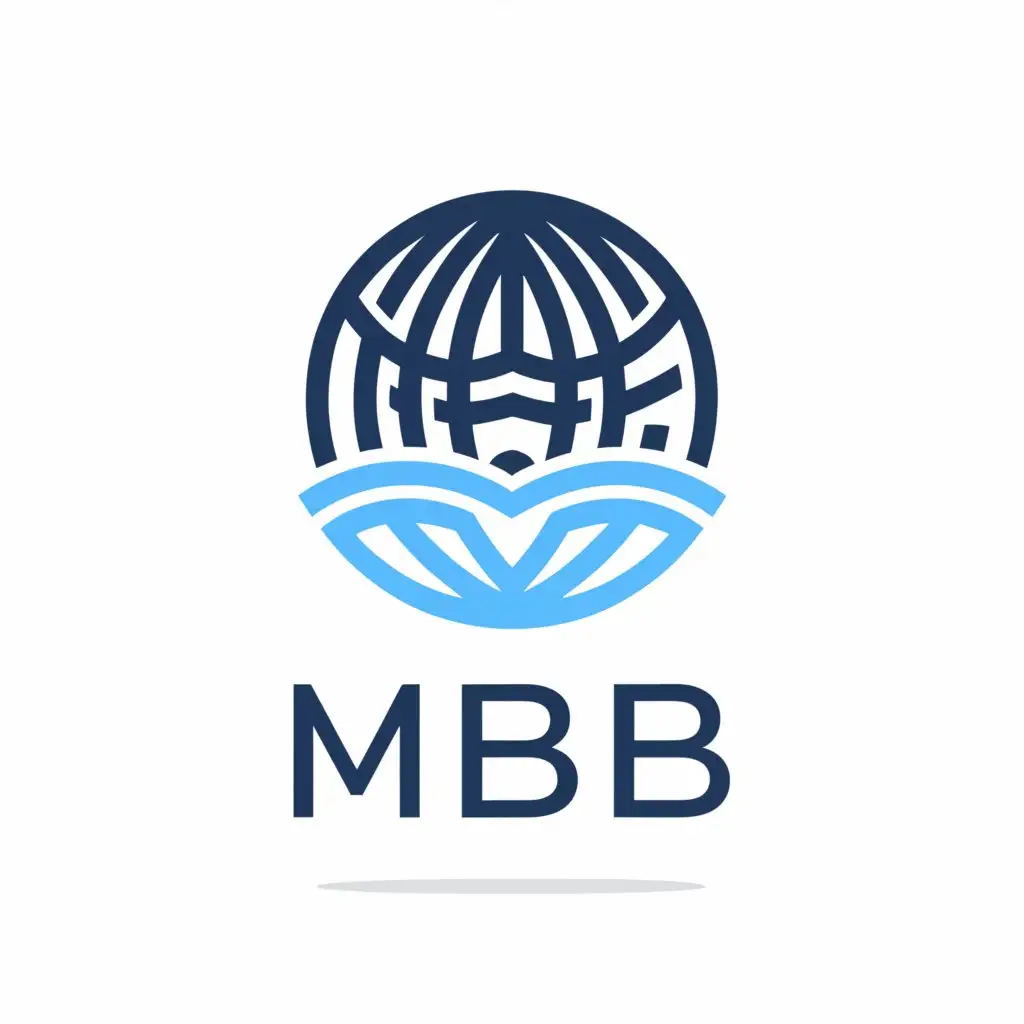 a logo design,with the text "MBB", main symbol:globe / books / mind,Moderate,be used in Education industry,clear background