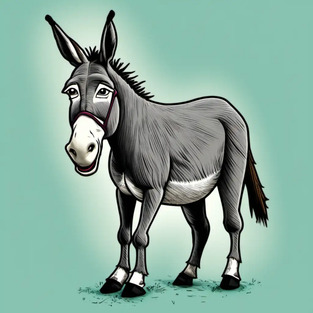 Quirky Donkey with Playful Expressions
