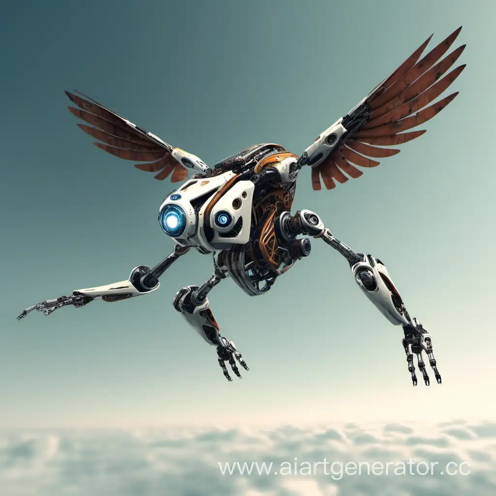 робот летит как птица