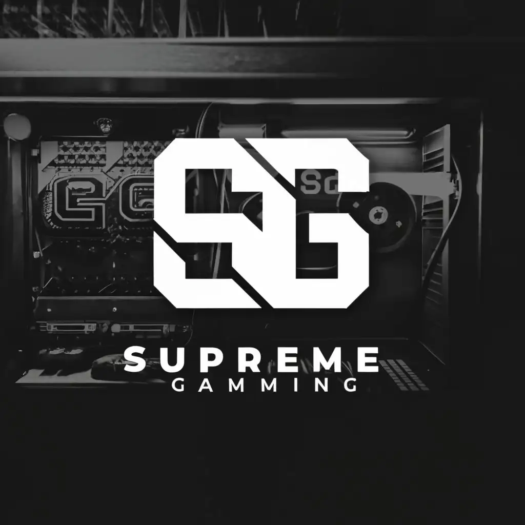 a logo design,with the text "SG", main symbol:SUPREME GAMING,Moderate,clear background