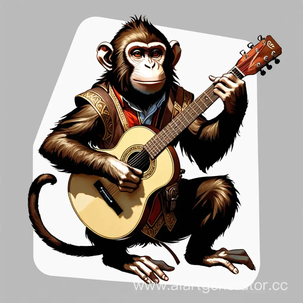 Musical-Monkey-Bard-with-Guitar-in-Dungeons-and-Dragons-Theme