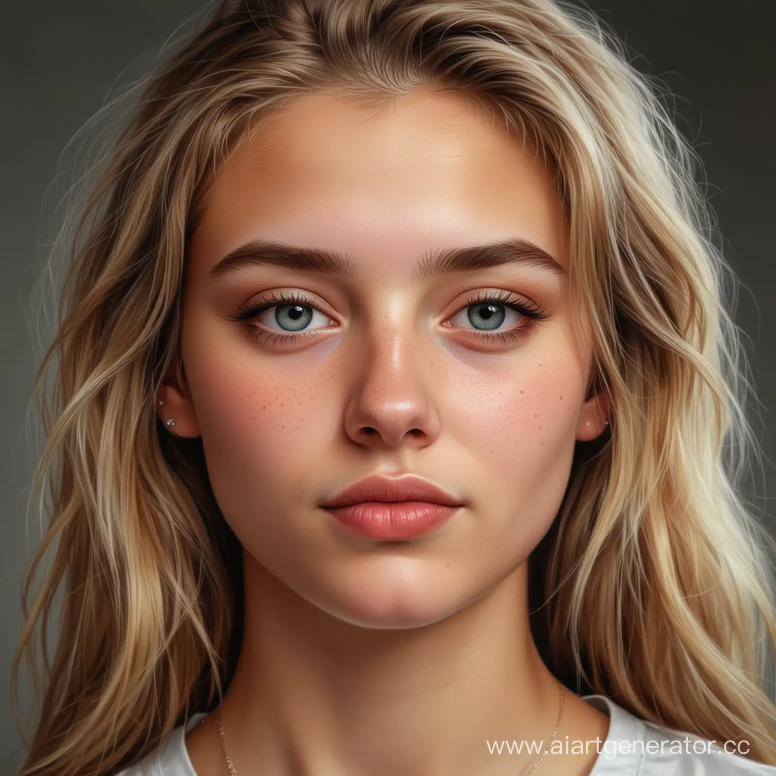 реалистичный портрет красивой девушки 20ти летнего возраста