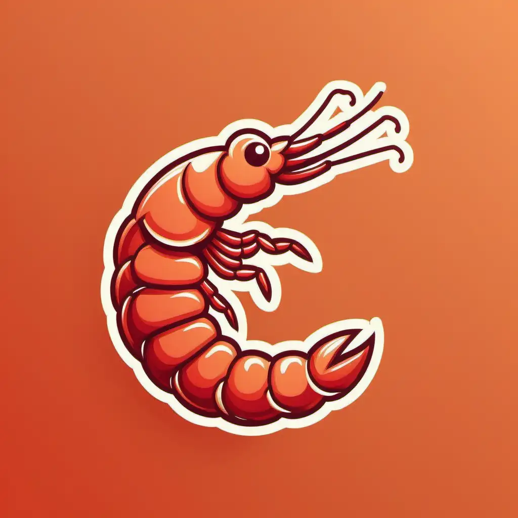 create a logo shaped like a shrimp