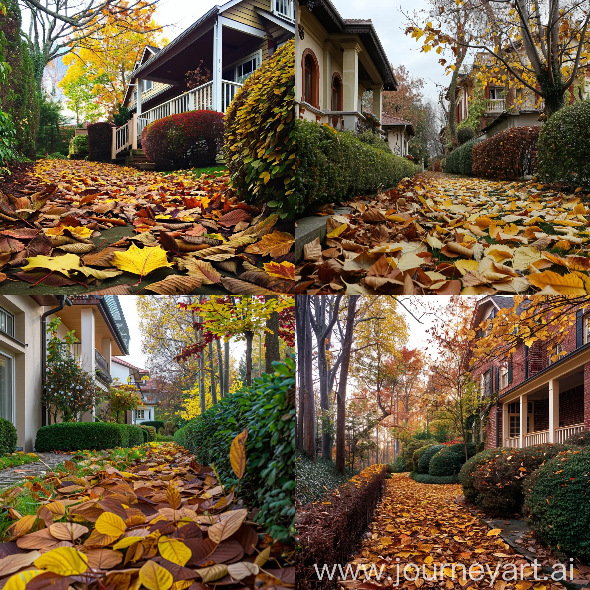 Scenic-Autumn-Garden-with-Vibrant-Foliage-and-Elegant-House