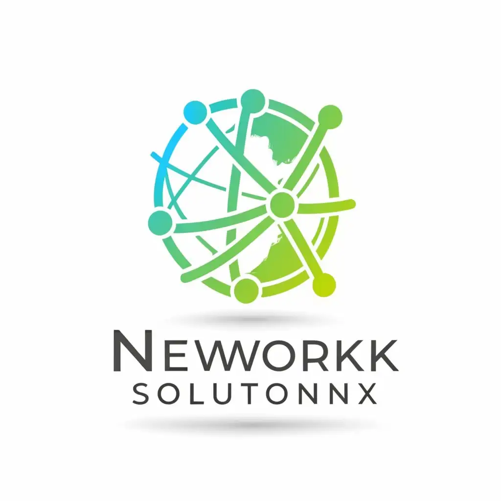 a logo design,with the text Network SolutionX, lmesh lines links connecting, globe with mint color,Moderate, clear background