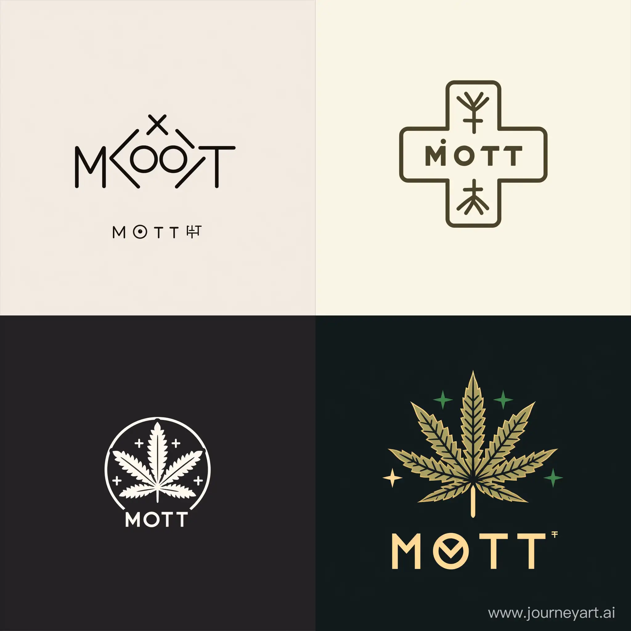 A mini logo for a pharmacy called "Mott"