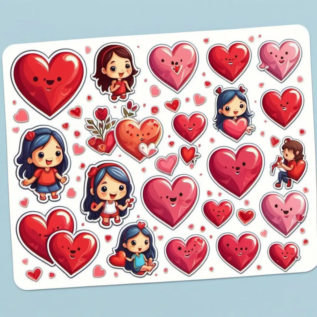 Heartfelt Valentine Stickers for Expressing Love and Affection