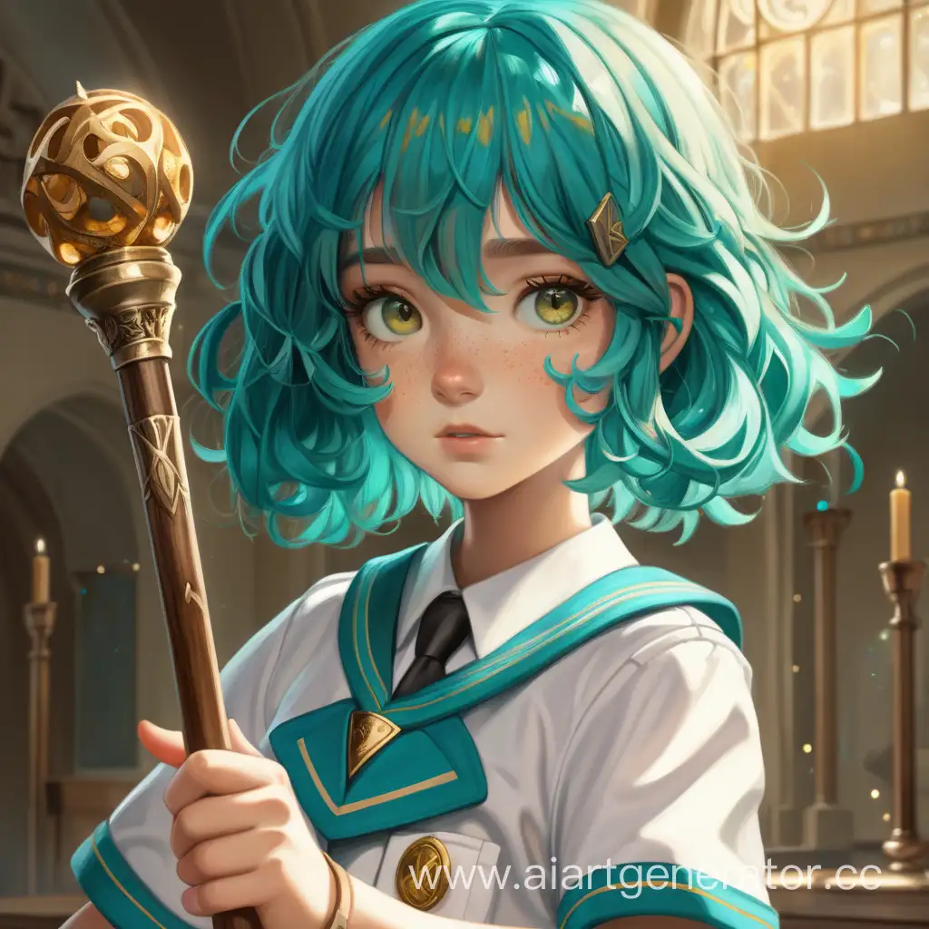 Academy-Attire-Enchanting-TurquoiseHaired-Girl-with-a-Magic-Staff