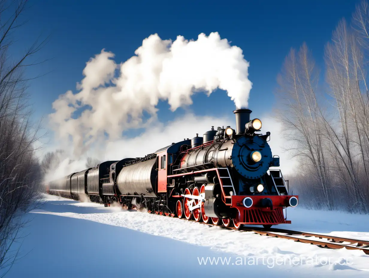 Vintage-Steam-Locomotive-in-Winter-Wonderland