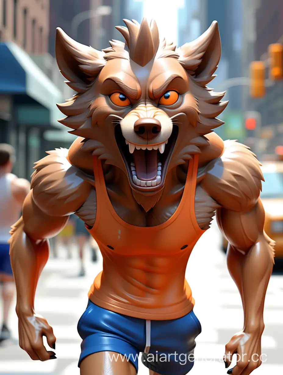 Energetic-Brown-Wolf-Strolling-the-Vibrant-Streets-of-New-York-City