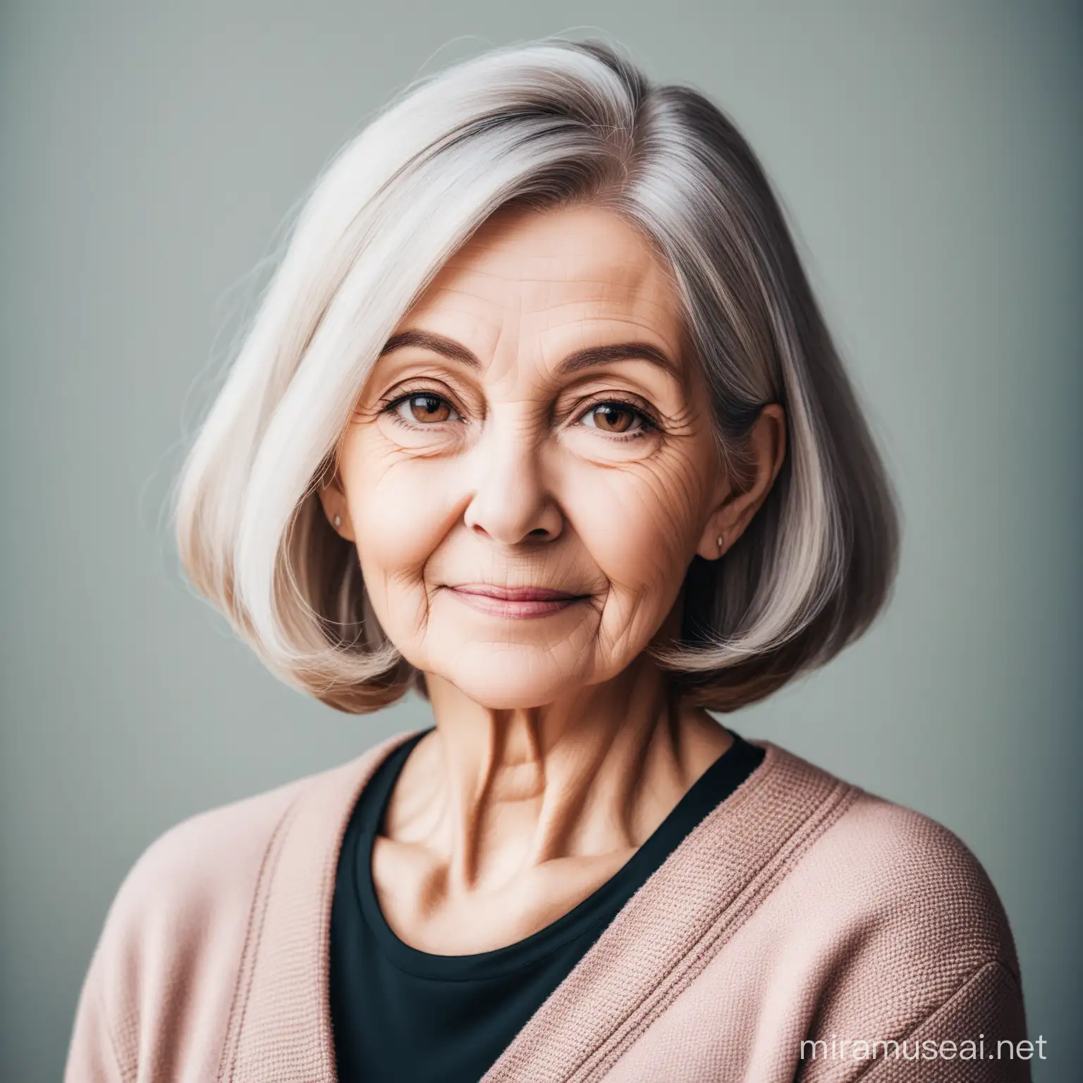 Stylish Portrait of a Modern 60YearOld Woman