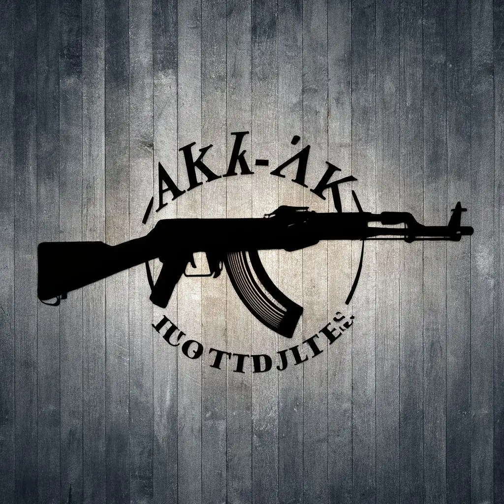 logo, Ak-47 black, with the text "
ä
", typography