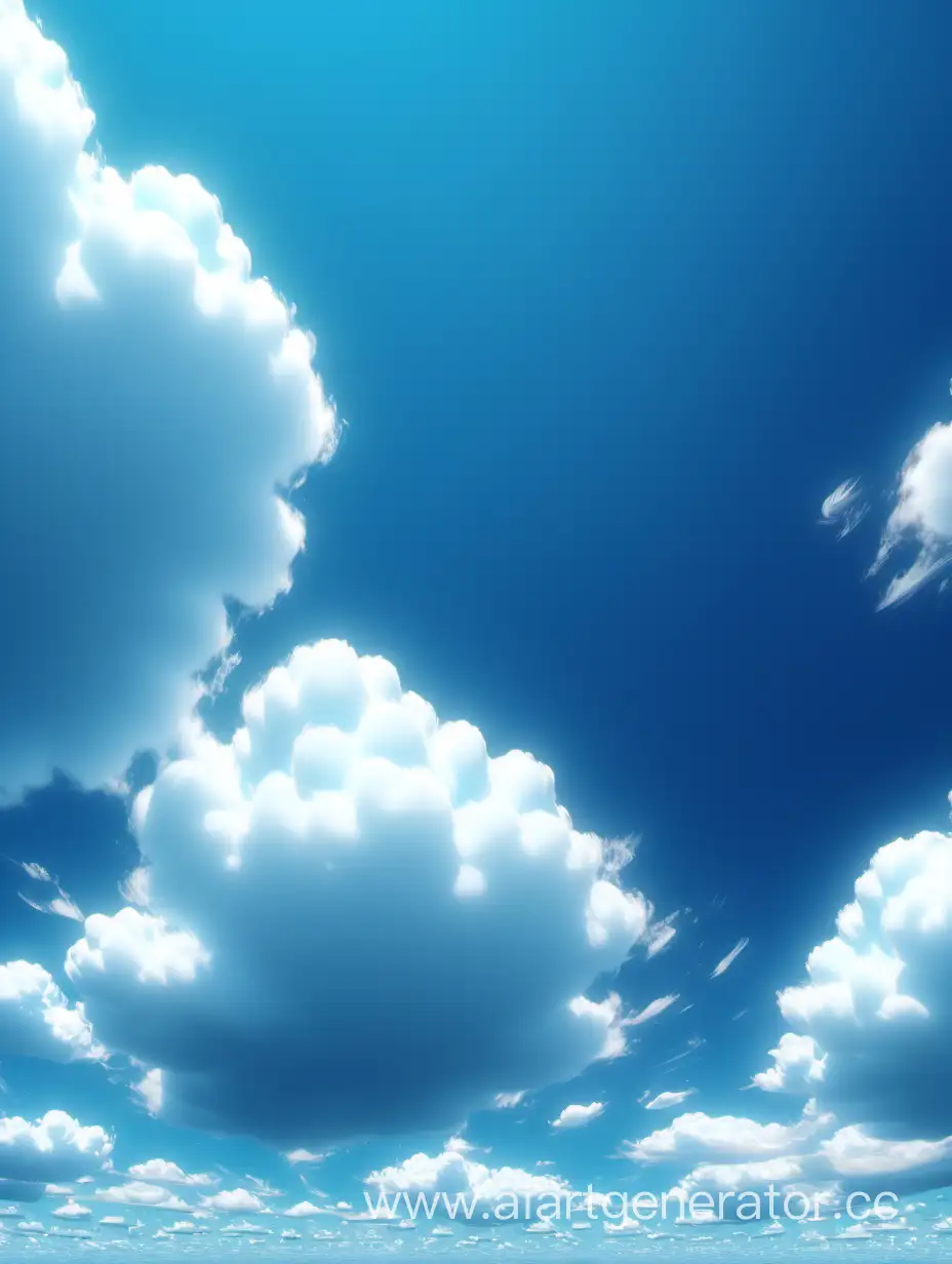 blue sky clouds 8k