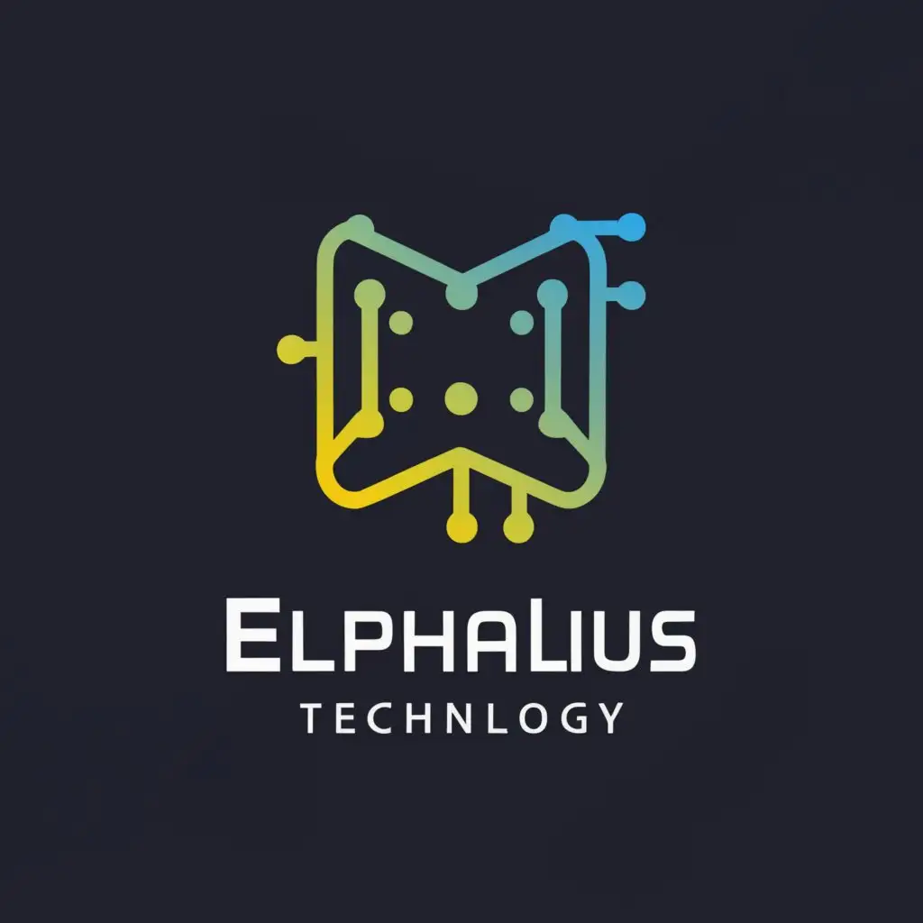 a logo design,with the text "Elphalius", main symbol:computer,Moderate,be used in Technology industry,clear background