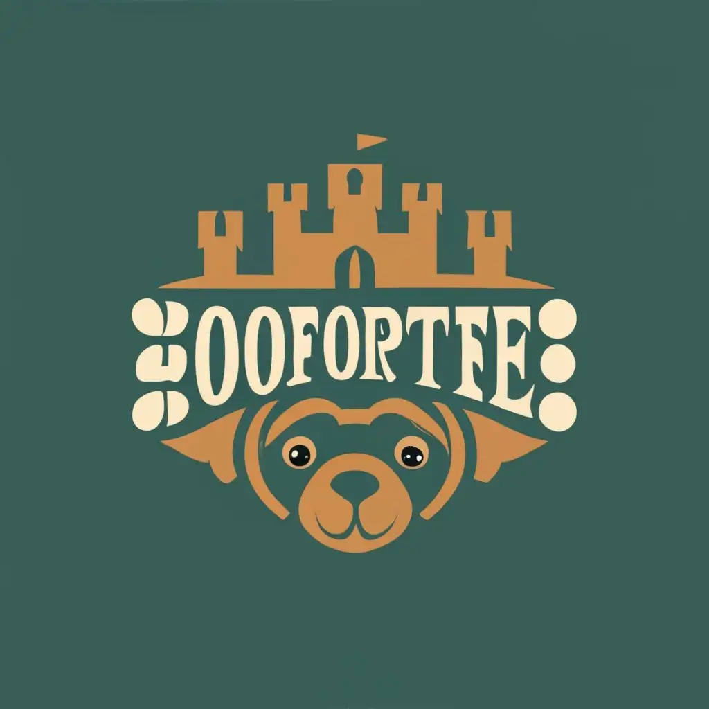 logo, Please make me a logo for a veterinary shop with animals in the castle. Difficult logo., with the text "ЗооФортеця", typography, be used in Animals Pets industry