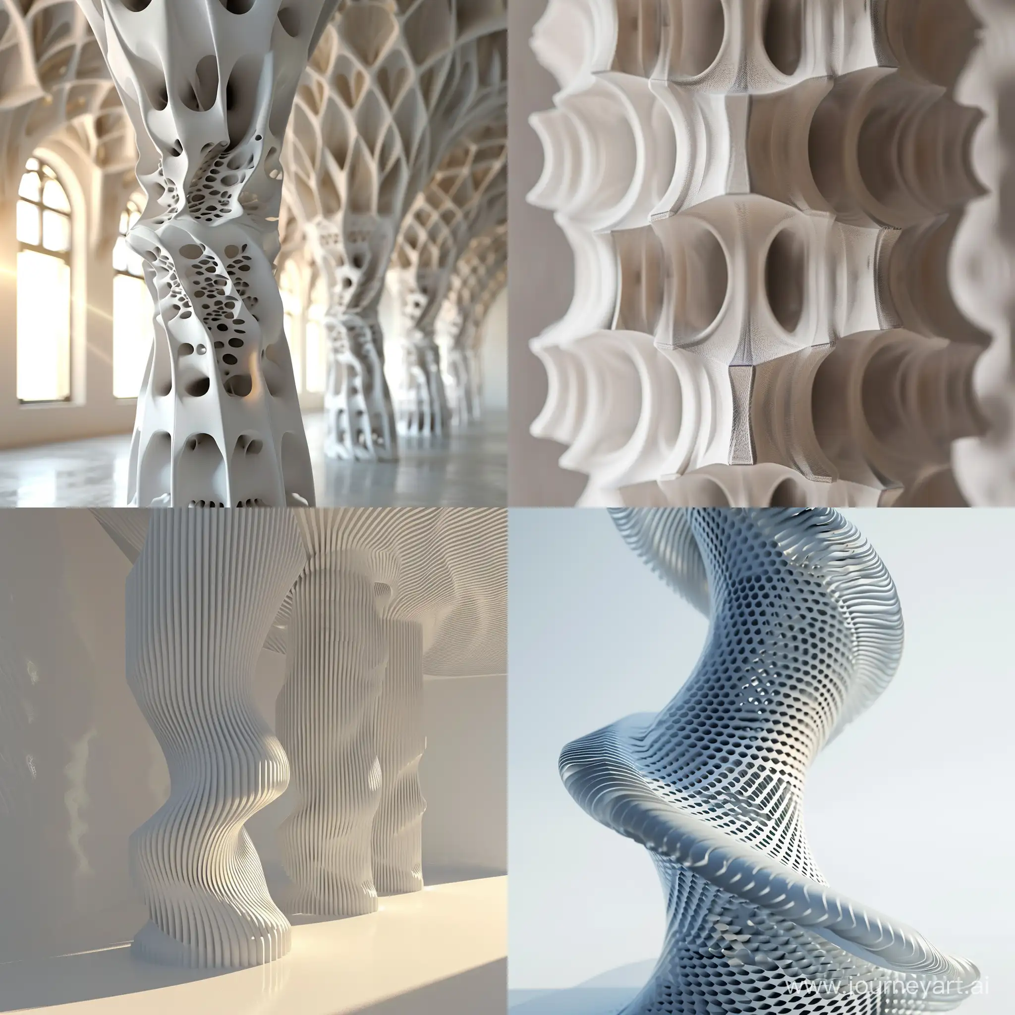 Parametric-Column-Artwork-with-Unique-Visual-Harmony